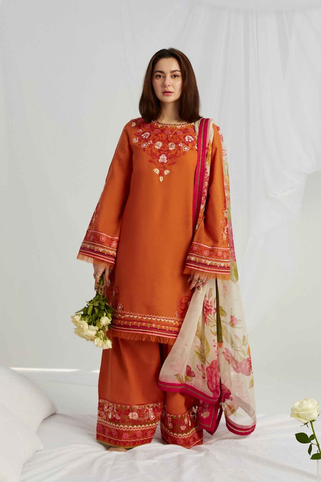 3Pcs Premium Lawn Embroidered