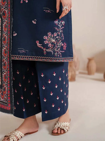 3Pcs Premium Lawn Embroidered
